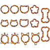 14Pcs 7 Styles Alloy Spring Gate Rings FIND-HS0002-70-1