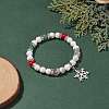 Natural Green Aventurine & Howlite & Mashan Jade Stretch Bracelet BJEW-TA00149-2