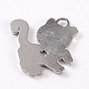 Mixed Shape Platinum Plated Alloy Enamel Pendants AP016-3
