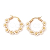 PVD Vacuum Plating 304 Stainless Steel Flower Hoop Earrings EJEW-U017-01G-04-1