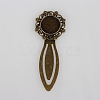 Antique Bronze Iron Bookmark Cabochon Settings X-PALLOY-N0084-03AB-NF-1