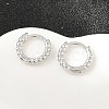 Brass Huggie Hoop Earrings KK-CBA8324-18E-P-1