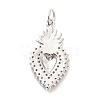Rack Plating Brass Micro Pave Cubic Zirconia Pendants KK-K270-22P-2