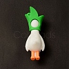 Opaque Resin Cute Duck Big Pendants RESI-D065-B04-2