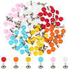 300Pcs Flat Round Baking Paint  Zinc Alloy Snap Rivet Butt Screw FIND-GF0009-30B-1