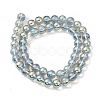 Transparent Electroplate Glass Beads Strands GLAA-T032-T8mm-C04-2