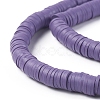 Flat Round Handmade Polymer Clay Beads CLAY-R067-6.0mm-03-2