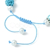 Cross Alloy Rhinestone Pendant Bracelet for Women BJEW-JB09485-5