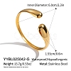 304 Stainless Steel Adjustable Open Cuff Bangles for Women AP4404-1-2