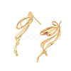 Brass Stud Earrings Findings EJEW-B063-01G-2