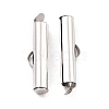 Non-Tarnish 304 Stainless Steel Slide On End Clasp Tubes STAS-C044-08B-P-1