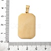 Ion Plating(IP) 304 Stainless Steel Enamel Pendants STAS-Q003-01G-010-2