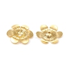 6-Petal Brass Bead Caps KK-I669-06G-3