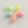AB Color Plated Rice Acrylic Beads SACR-Q106-09-1