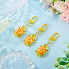3Pcs Resin Tortoise Pendant Decorations HJEW-TA0001-39A-4
