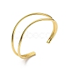 Rack Plating Brass Cuff Bangles BJEW-A137-10G-3