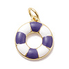 Brass Enamel Pendants KK-P338-23G-03-4