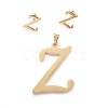 304 Stainless Steel Pendants and Stud Earrings Jewelry Sets SJEW-P100-24G-1