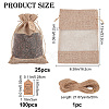 CRASPIRE 25Pcs Burlap Packing Pouches Drawstring Bag DIY-CP0007-77-2