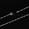 Tarnish Resistant 304 Stainless Steel Singapore Chain Necklaces STAS-S029-06-2