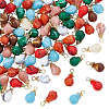 100Pcs Imitation Gemstone Acrylic Pendants PALLOY-AR00039-1