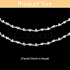 1 Yard Brass Crystal Rhinestone Cup Chain with Imitation Pearl OCOR-GL0001-08B-2