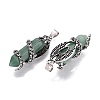 Natural Green Aventurine Double Terminal Pointed Pendants GG-N001-02AS-02-2