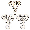 Undyed Natural Wooden Big Pendants X-WOOD-N007-040-1
