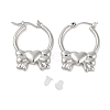 Brass Hoop Earrings for Women EJEW-F344-01P-02-1