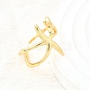 Brass Cuff Rings for Women RJEW-F184-08B-G-4