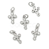 SHEGRACE Brass Micro Pave Cubic Zirconia Pendants XGRQ3D036-491P-2