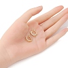 Brass Micro Pave Clear Cubic Zirconia Hoop Earring Findings ZIRC-YW0001-08G-4