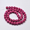 Natural Lava Rock Round Bead Strands G-I124-6mm-05-3
