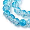 Transparent Crackle Baking Paint Glass Beads Strands DGLA-T003-01C-05-3