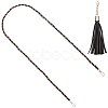 Adjustable Black Imitation Leather Bag Straps PURS-CL0001-55B-1