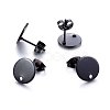 304 Stainless Steel Stud Earring Findings Ion Plating(IP) STAS-K184-01-01B-1