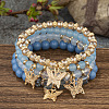 Boho Style Wood Beaded Stretch Bracelet Sets for Women WGE3C3B-35-1