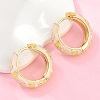 Brass Enamel Hoop Earrings KK-CBA8324-13G-04-1