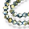 Electroplate Glass Bead Strands EGLA-R094-4mm-16-3