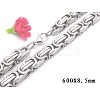 Non-Tarnish 201 Stainless Steel Byzantine Chain Necklaces NJEW-V0292-04-2