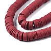Flat Round Handmade Polymer Clay Beads CLAY-R067-10mm-29-4