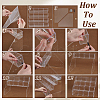 4-Tier Plastic Card Display Riser Stands ODIS-WH0030-236-3