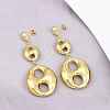 304 Stainless Steel Dangle Stud Earrings EJEW-P325-04E-G-3
