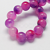 Two Tone Natural White Jade Bead Strands G-R165-8mm-10-2
