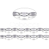 Tarnish Resistant 3.28 Feet 304 Stainless Steel Dapped Chains X-CHS-F011-15A-P-1