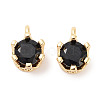 Brass Micro Pave Cubic Zirconia Charms KK-C051-39G-05-1