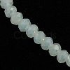 Opaque Solid Color Crystal Glass Rondelle Beads Strands EGLA-F049A-01-1