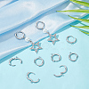 10Pcs Brass Micro Pave Cubic Zirconia Huggie Hoop Earring Findings KK-BBC0013-42-4
