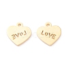Valentine's Day 304 Stainless Steel Charms STAS-I151-28G-2