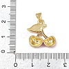 Brass Micro Pave Cubic Zirconia Pendants KK-D376-03G-3